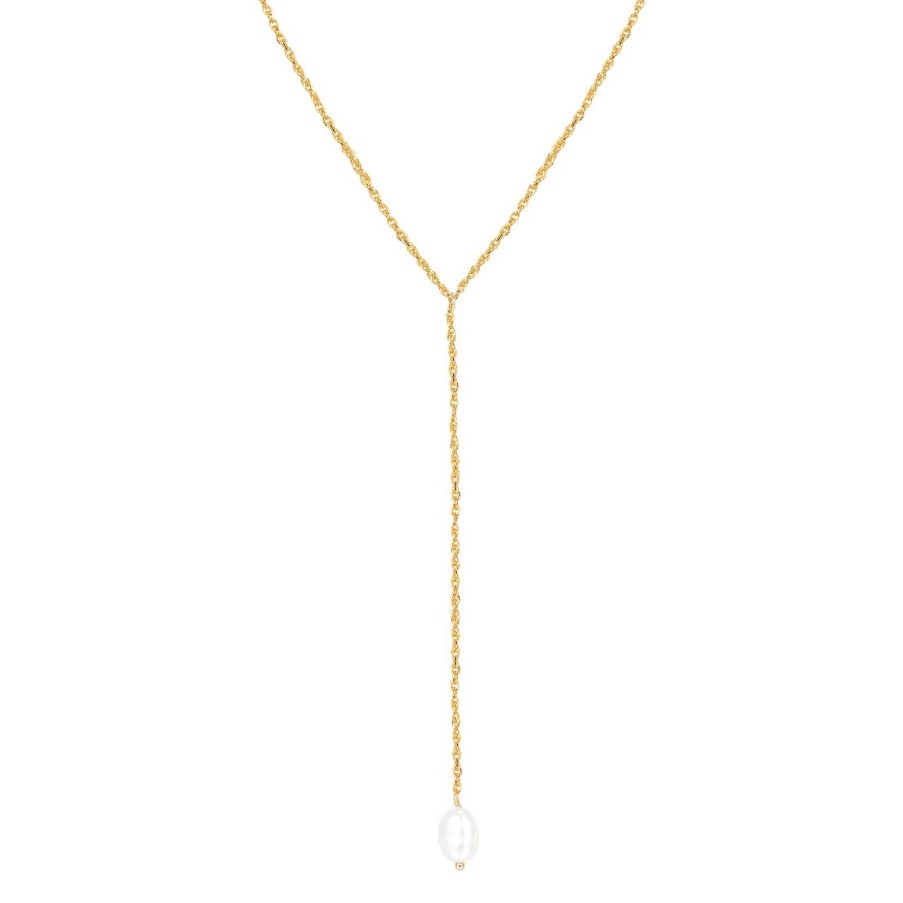 Ketten Hey Happiness | Y Kette Mit Perle Sterlingsilber In Farbe Gold