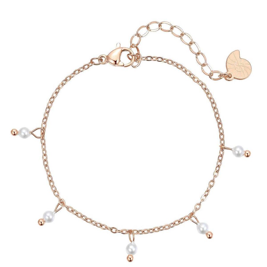 Armb Nder Hey Happiness | Rosegold Armband Mit Perlen Cinque Rose Gold