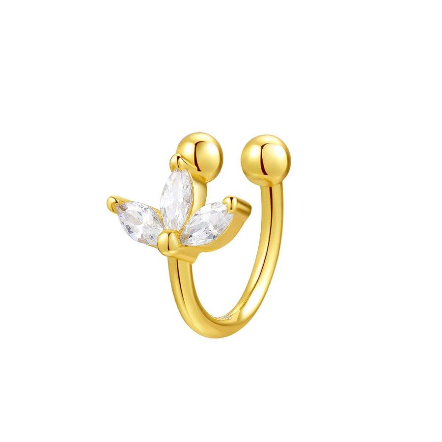 Ohrringe Hey Happiness | Bl Te Ear Cuff Sterlingsilber In Gold