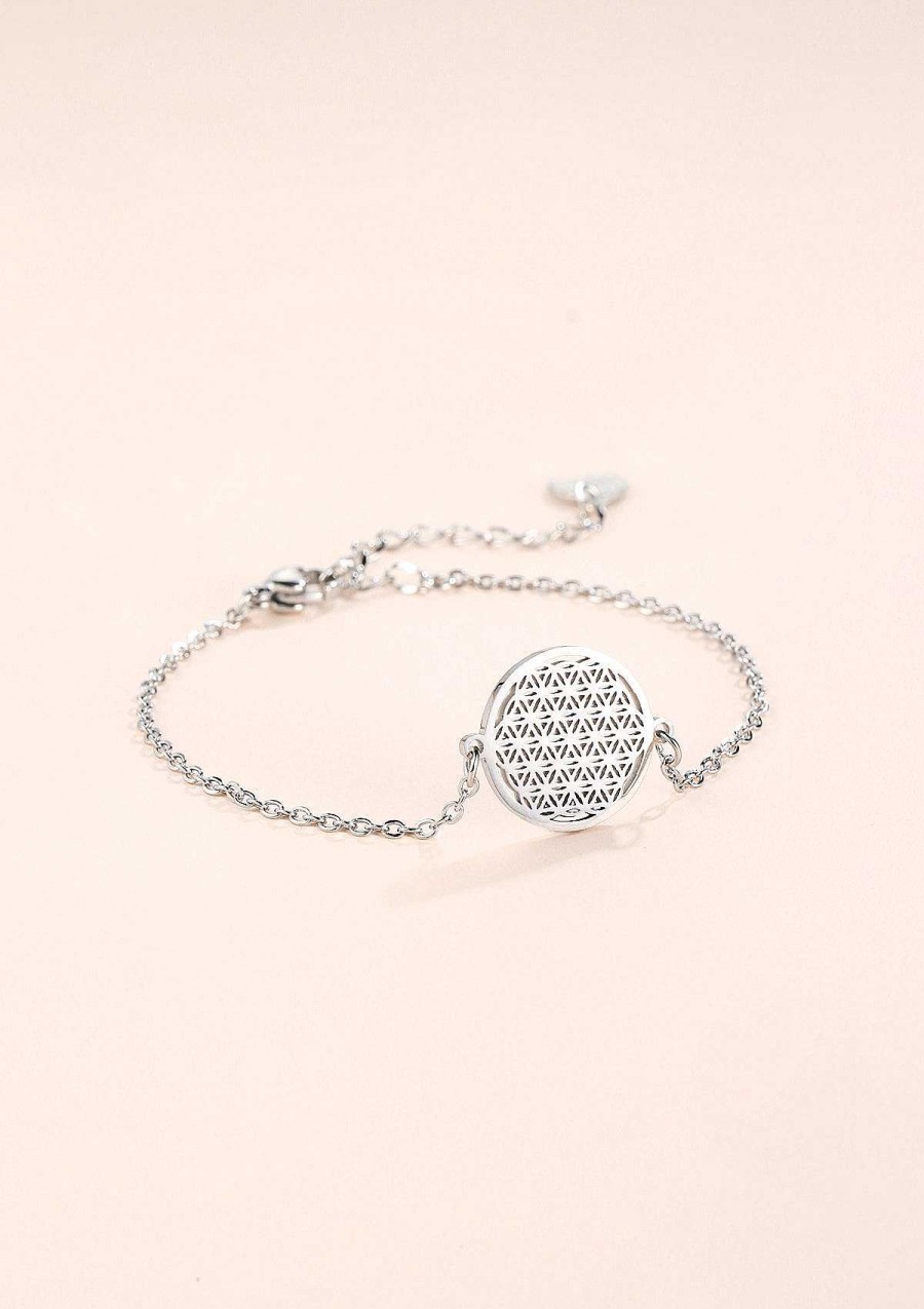 Armb Nder Hey Happiness | Armband Blume Des Lebens Silber Silver