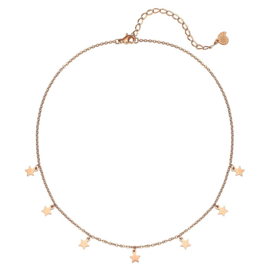 Ketten Hey Happiness | Zarte Kette Sterne In Rosegold Rose Gold