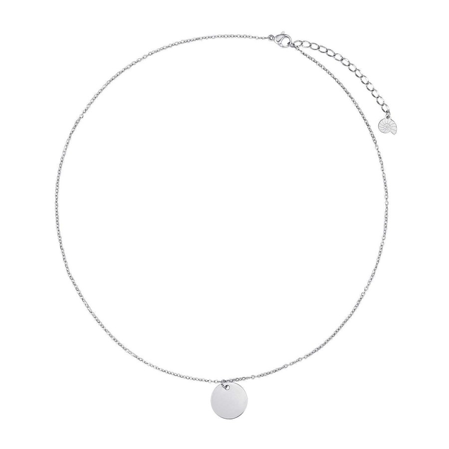 Ketten Hey Happiness | Kette Mit Kreis In Silberfarbe Silver