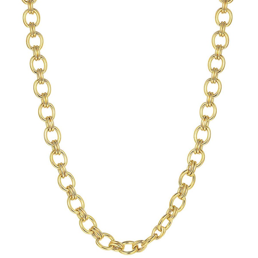 Ketten Hey Happiness | Chunky Chain Rundankerkette In Gold