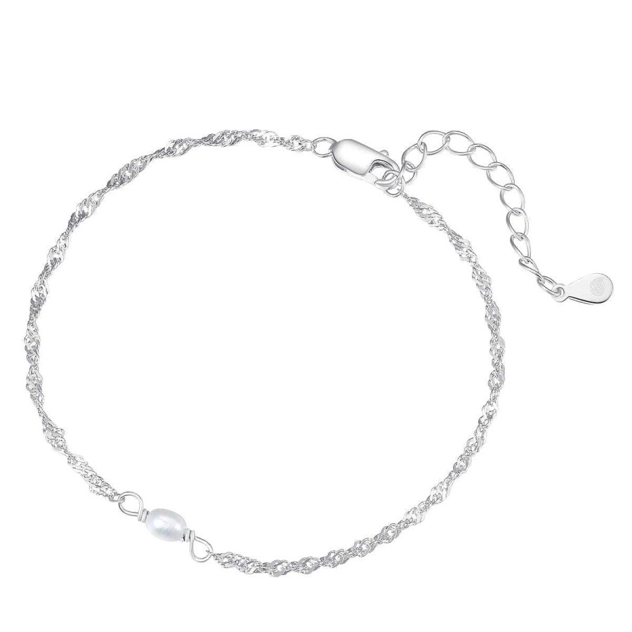 Armb Nder Hey Happiness | Armband Mit Perle Sterlingsilber Silver