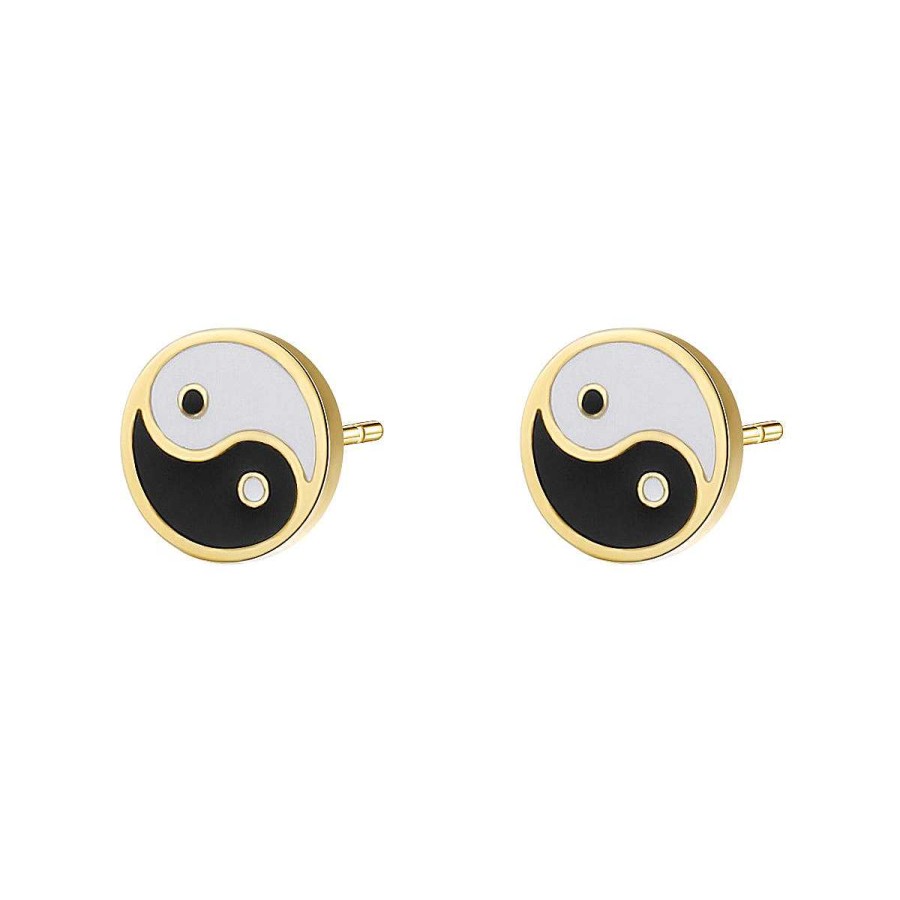 Ohrringe Hey Happiness | Yin Yang Ohrstecker In Gold