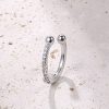 Ohrringe Hey Happiness | Strass Ear Cuff Ohrring Sterlingsilber Silver