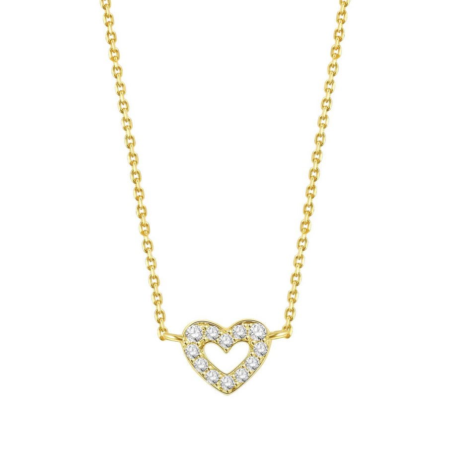 Ketten Hey Happiness | Amore Kette Herz Anh Nger 14K Gold