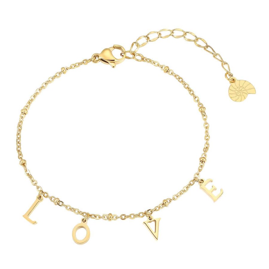 Armb Nder Hey Happiness | Love Charm Armband In Gold