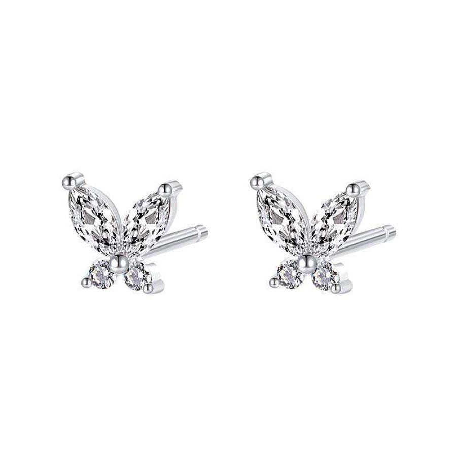 Ohrringe Hey Happiness | Schmetterling Ohrstecker Mit Schmucksteinen Sterlingsilber Silver