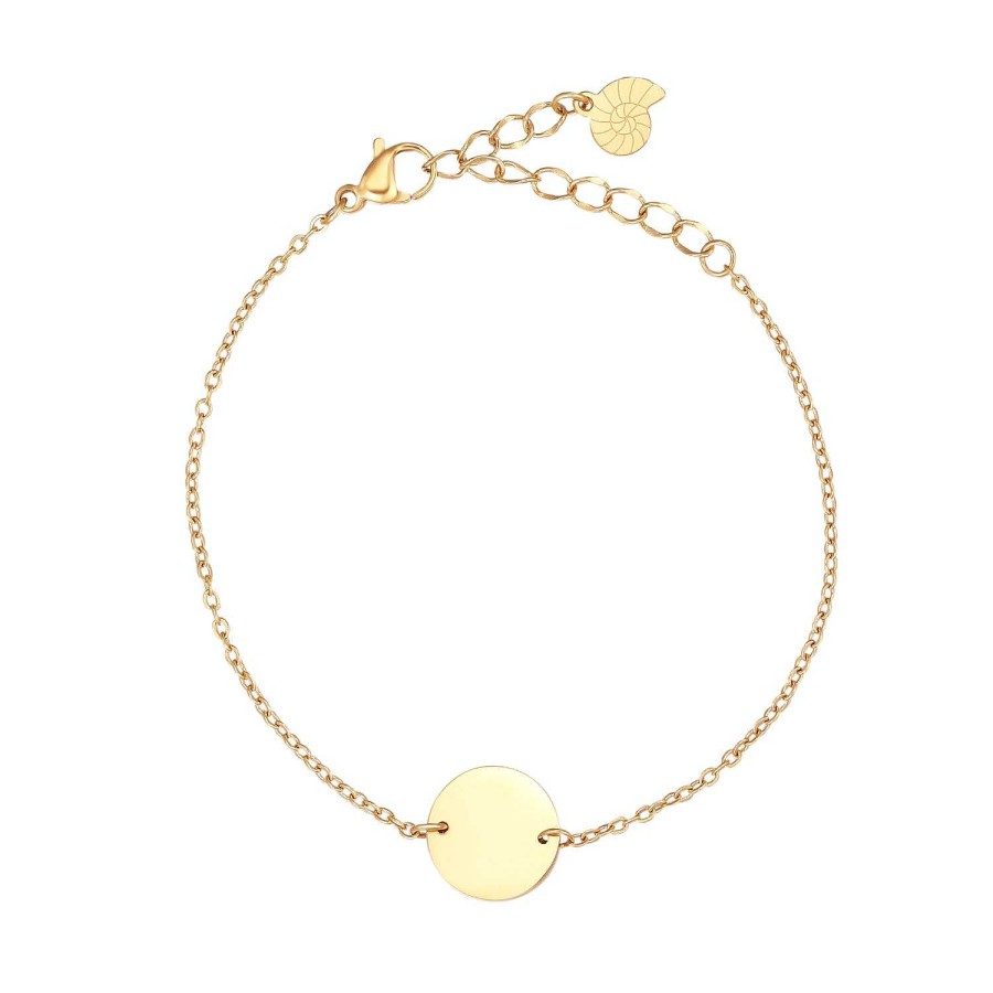 Armb Nder Hey Happiness | Armband Mit Kreis In Farbe Gold