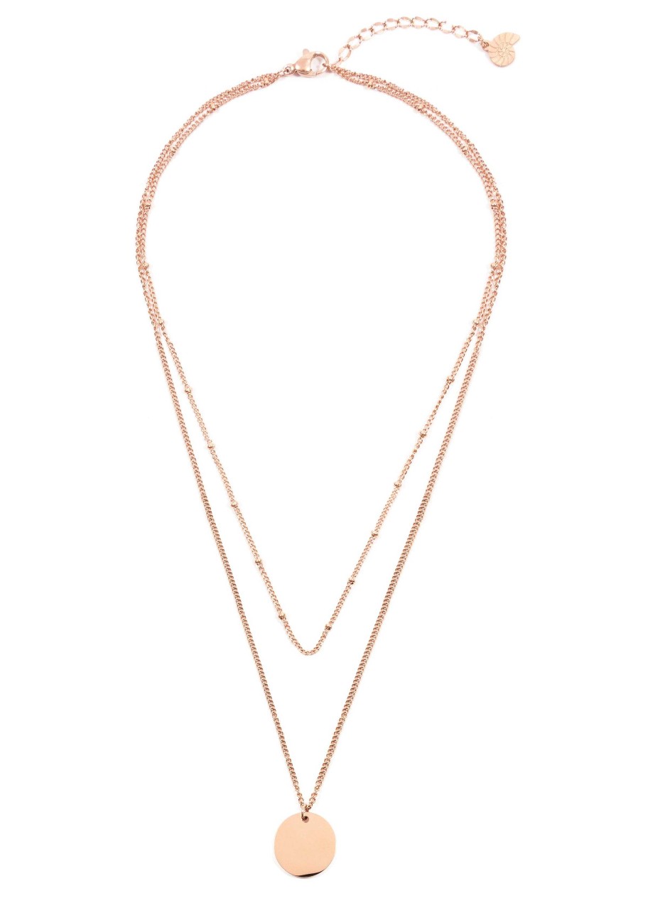 Ketten Hey Happiness | Zweireihige Kette Kreis In Rosegold Rose Gold