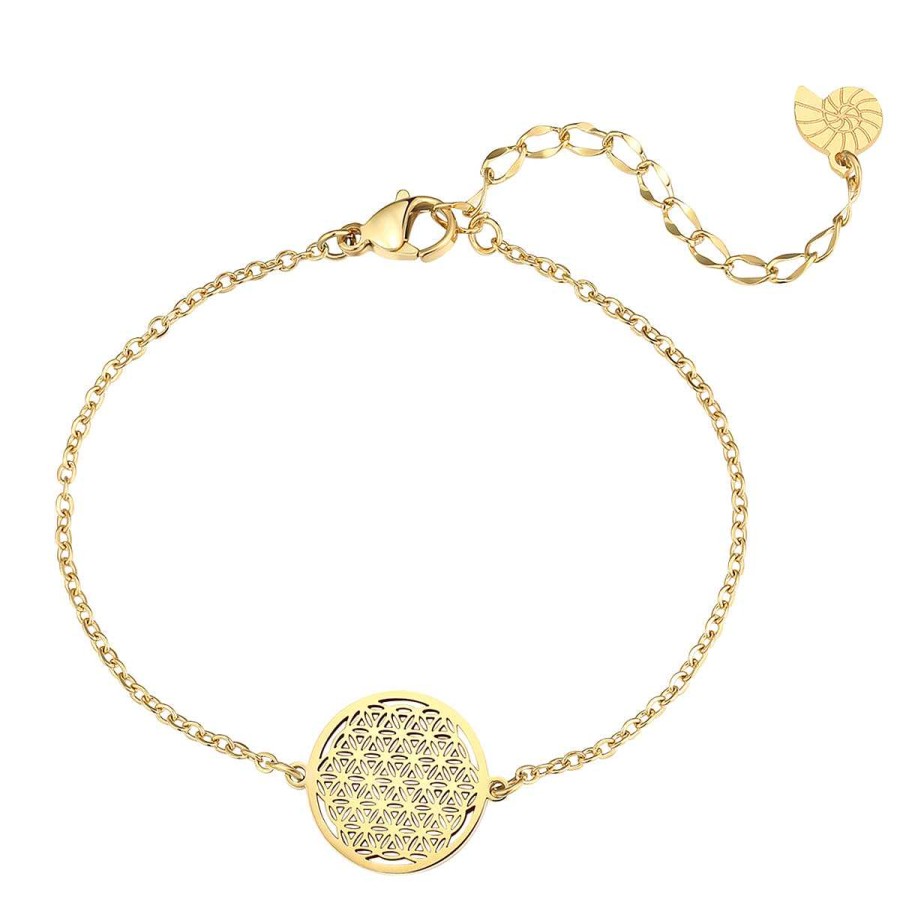 Armb Nder Hey Happiness | Armband Blume Des Lebens Gold