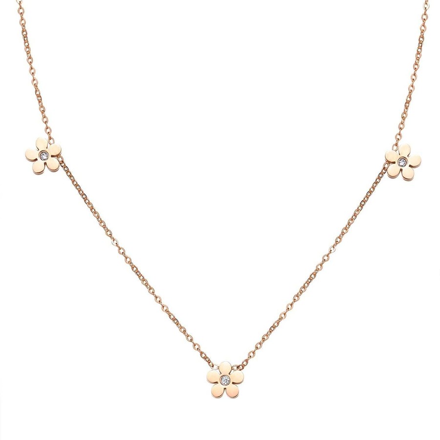 Ketten Hey Happiness | Vergissmeinnicht Charm Kette In Ros Gold Rose Gold