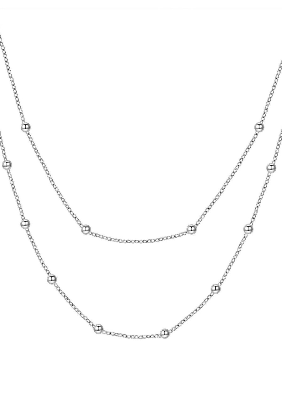 Layering Schmuck Hey Happiness | Multilayer Ketten Set In Silber Silver