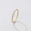 Ringe Hey Happiness | Zirkonia Kordelring Sterlingsilber In Gold