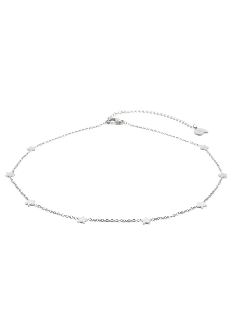 Ketten Hey Happiness | Zarte Stern Kette In Silberfarbe Silver