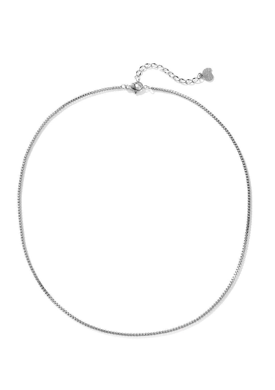 Ketten Hey Happiness | Box Link Kette Gliederkette In Silber Silver