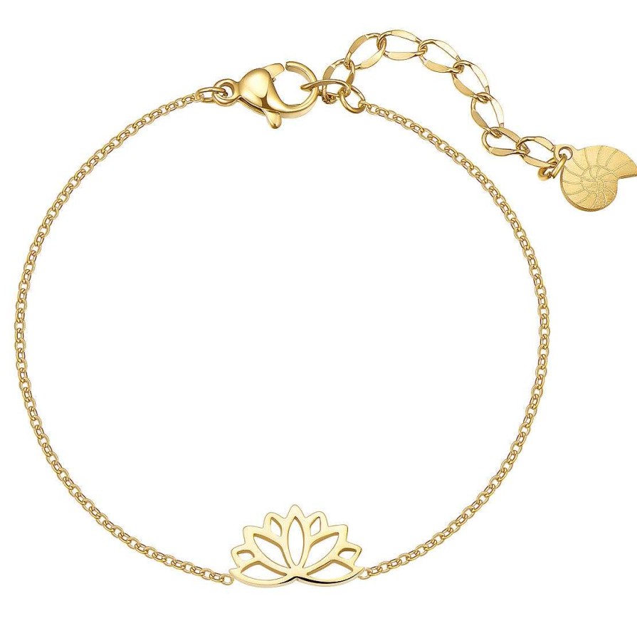 Armb Nder Hey Happiness | Lotus Armband In Farbe Gold