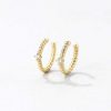 Ohrringe Hey Happiness | Zirkonia Ear Cuff Kordeldesign Sterlingsilber In Gold