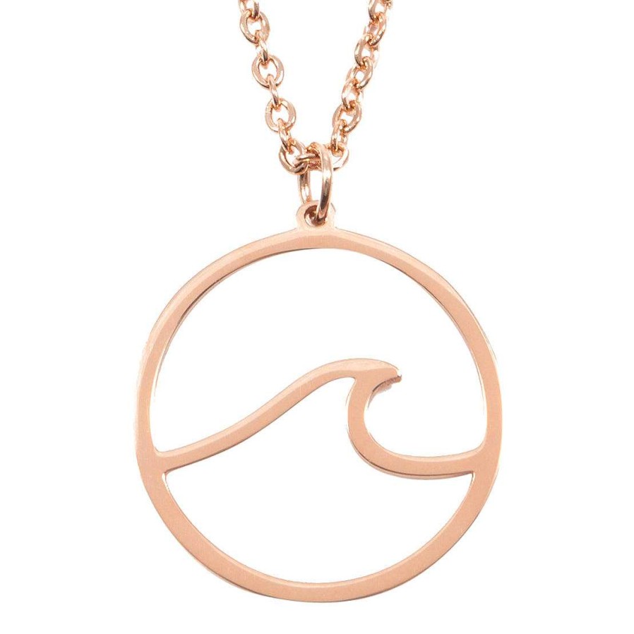 Ketten Hey Happiness | Ozean Welle Kette In Rosegold Rose Gold