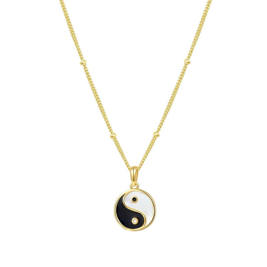 Ketten Hey Happiness | Kette Yin Yang Anh Nger Sterlingsilber In Gold