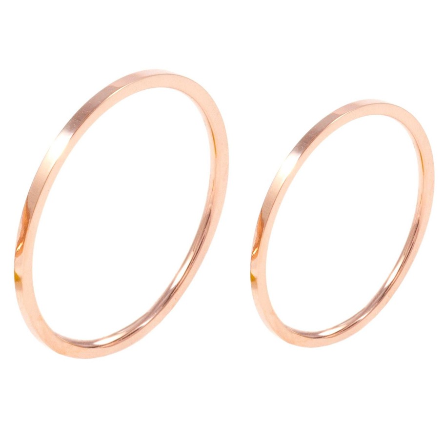 Ringe Hey Happiness | Edelstahl Ring Set In Rosegold Rose Gold