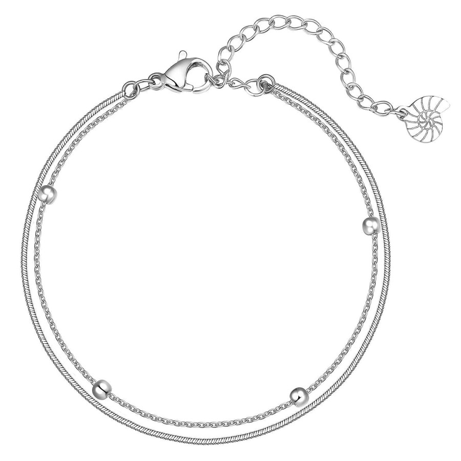 Armb Nder Hey Happiness | Mehrreihiges Armband K Gelchen Silber Silver