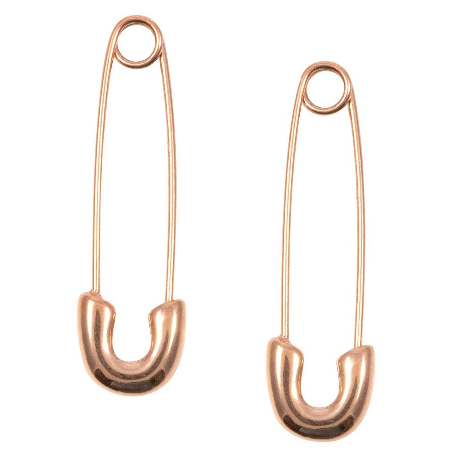 Ohrringe Hey Happiness | Sicherheitsnadel Ohrringe Rosegold Rose Gold