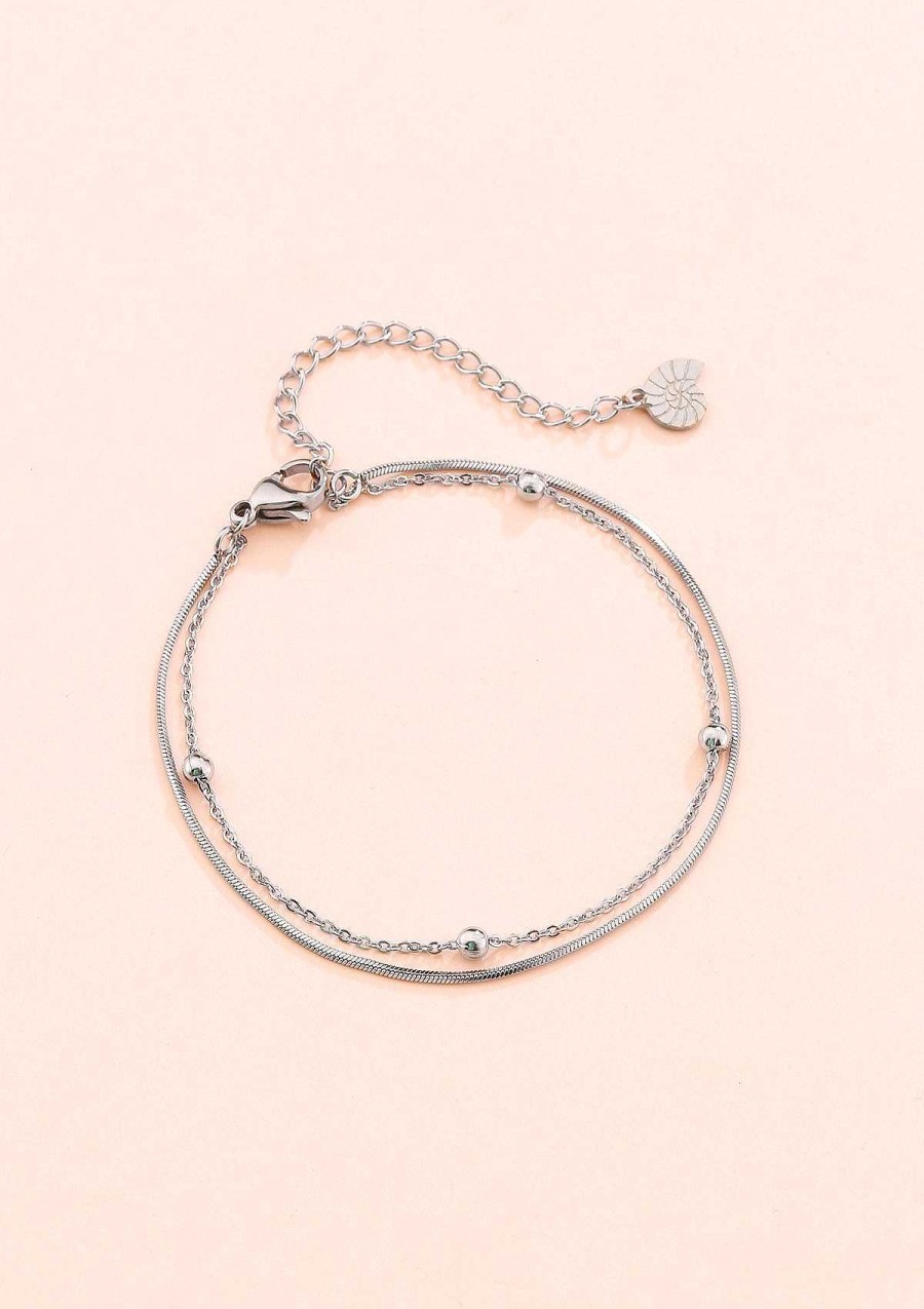 Armb Nder Hey Happiness | Mehrreihiges Armband K Gelchen Silber Silver