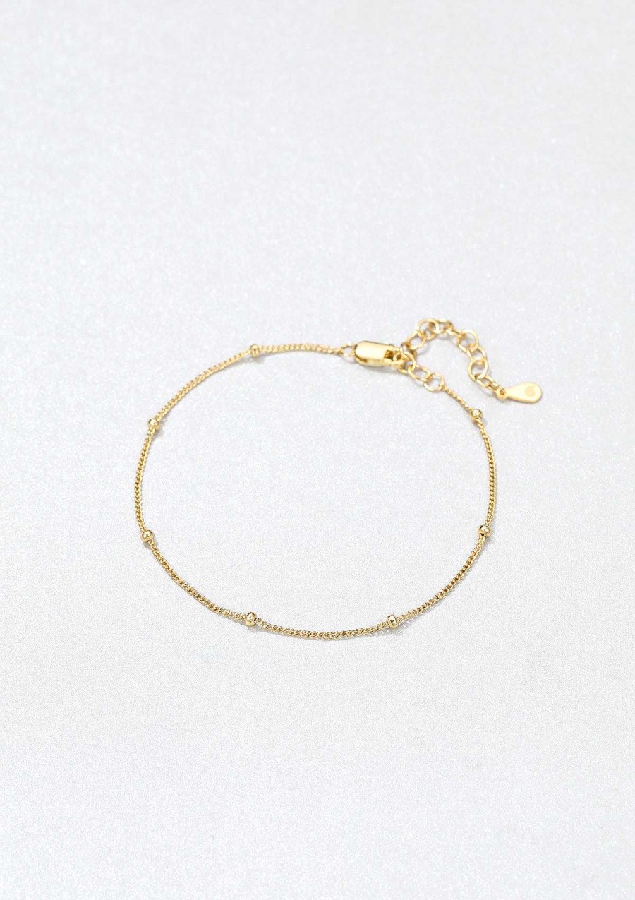 Armb Nder Hey Happiness | Armband Mit Kugeln Sterlingsilber In Gold