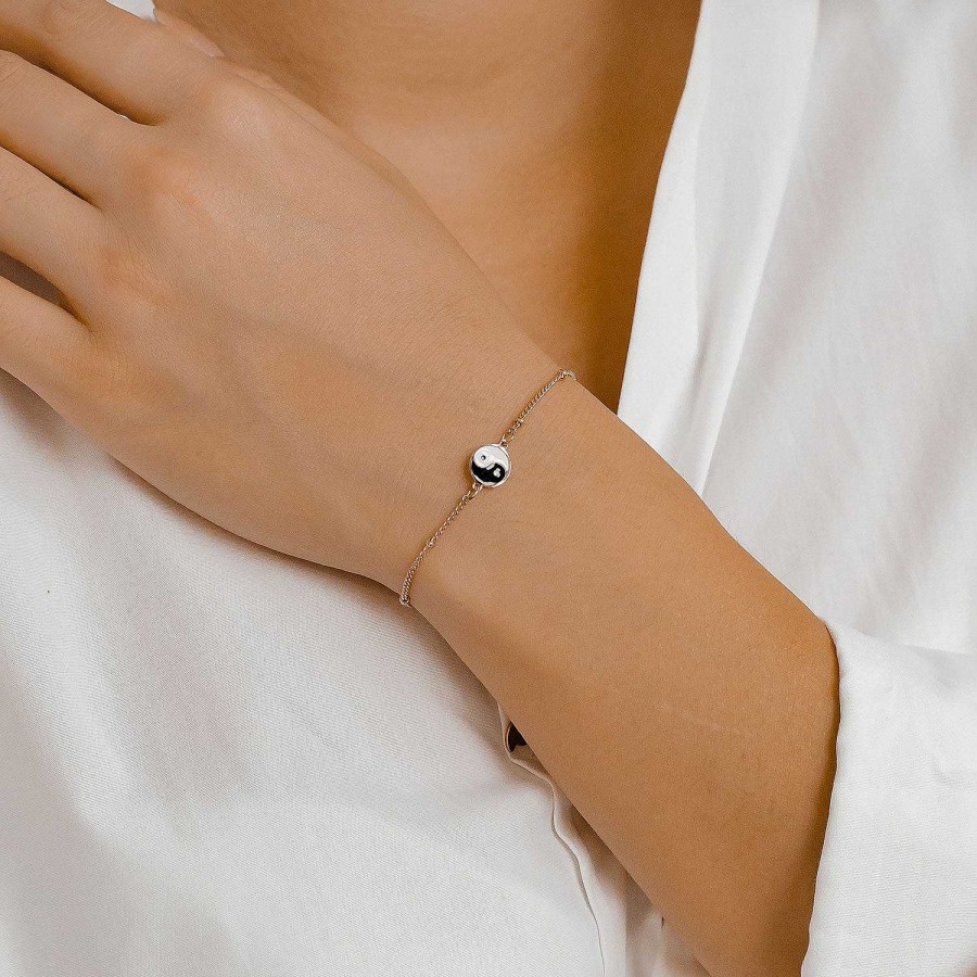 Armb Nder Hey Happiness | Yin Yang Armband Im Kugelkette-Design In Rosegold Rose Gold