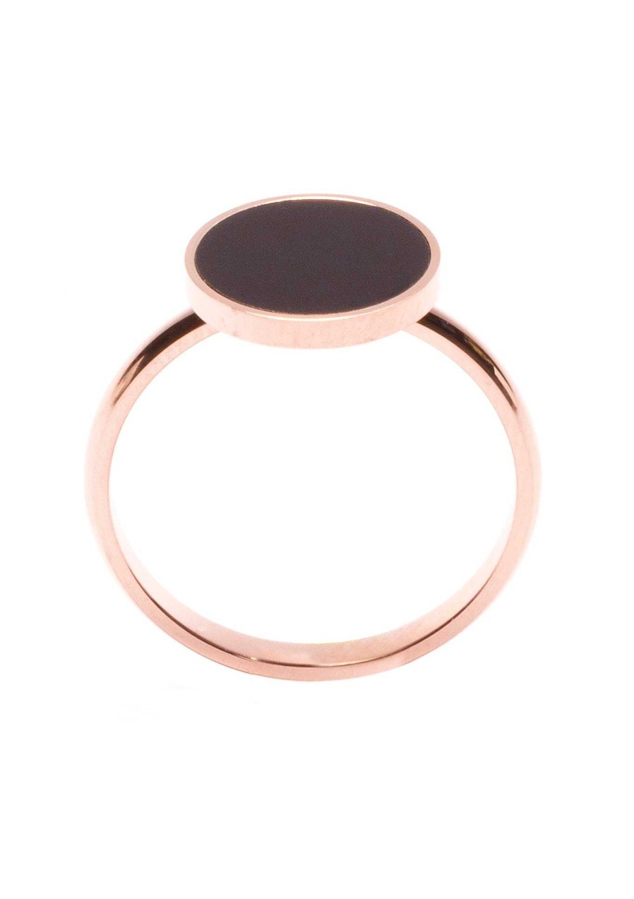 Ringe Hey Happiness | Minimalist Ring Mit Kreis Black