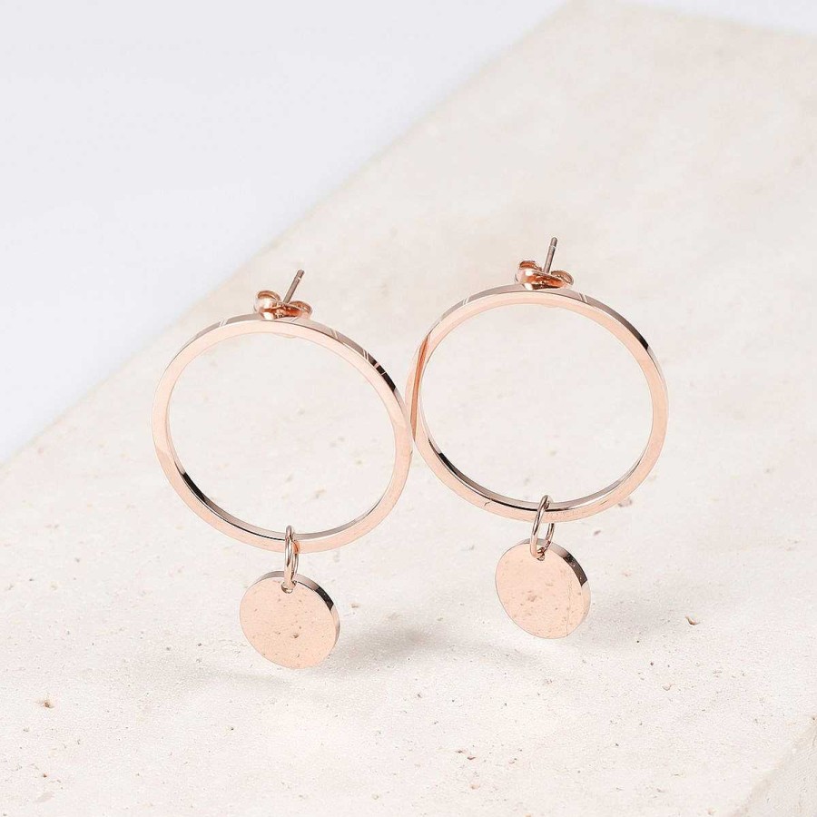 Ohrringe Hey Happiness | Runde Kreis Ohrringe In Rosegold Rose Gold