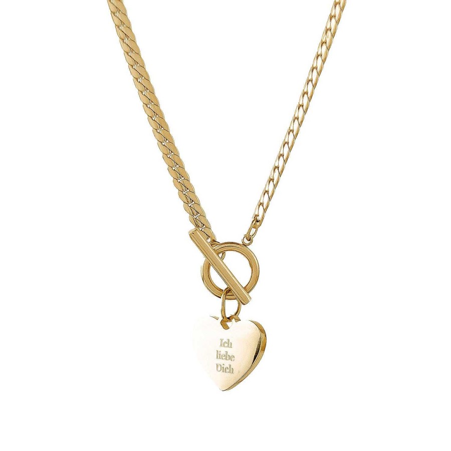 Ketten Hey Happiness | Ich Liebe Dich T-Steg Necklace