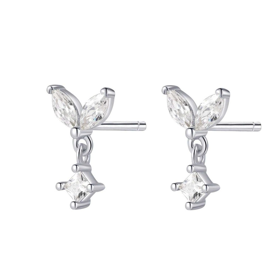 Ohrringe Hey Happiness | Geflatter Ohrstecker Aus Sterlingsilber Silver