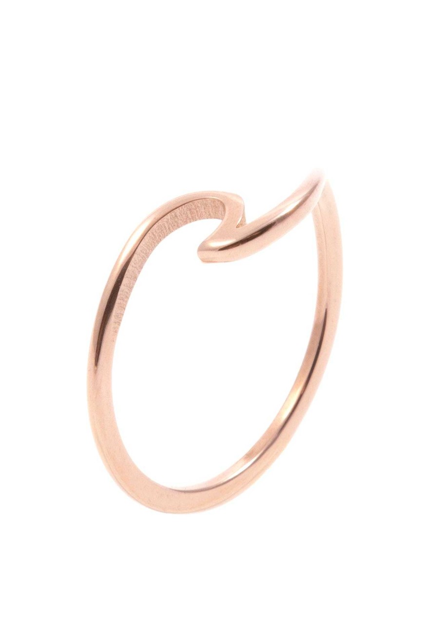 Ringe Hey Happiness | Filigraner Wellenf Rmiger Ring In Rosegold Rose Gold