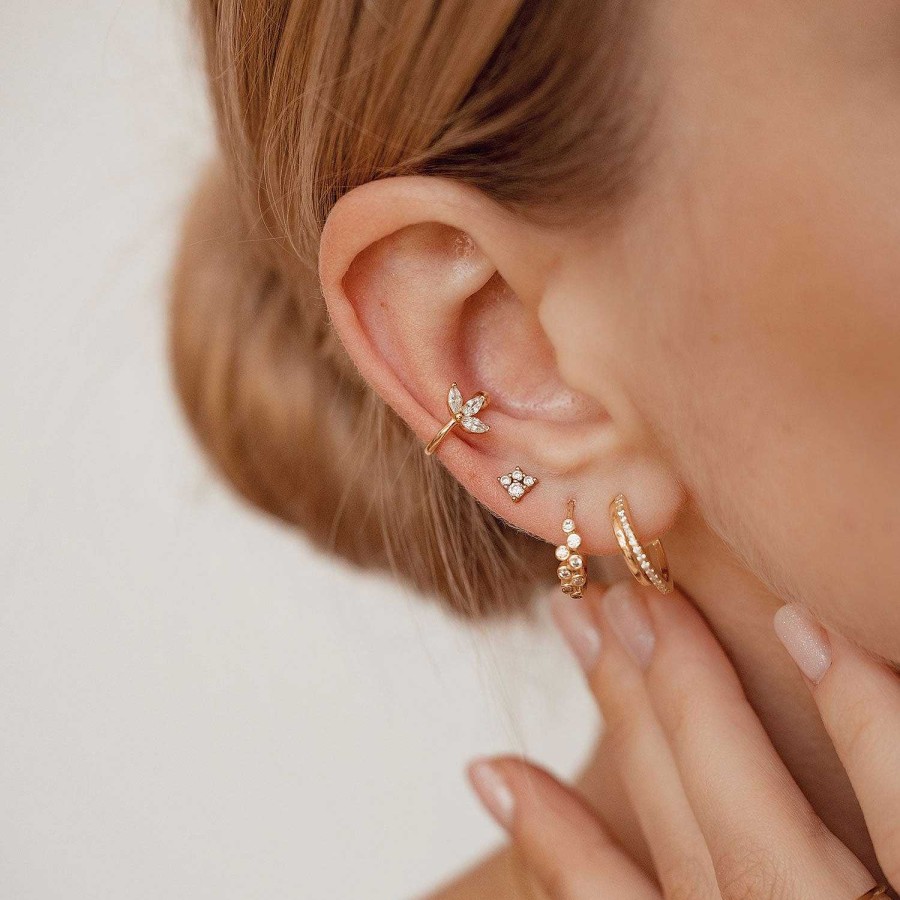 Ohrringe Hey Happiness | Bl Te Ear Cuff Sterlingsilber In Gold