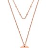 Ketten Hey Happiness | Zweireihige Kette Kreis In Rosegold Rose Gold