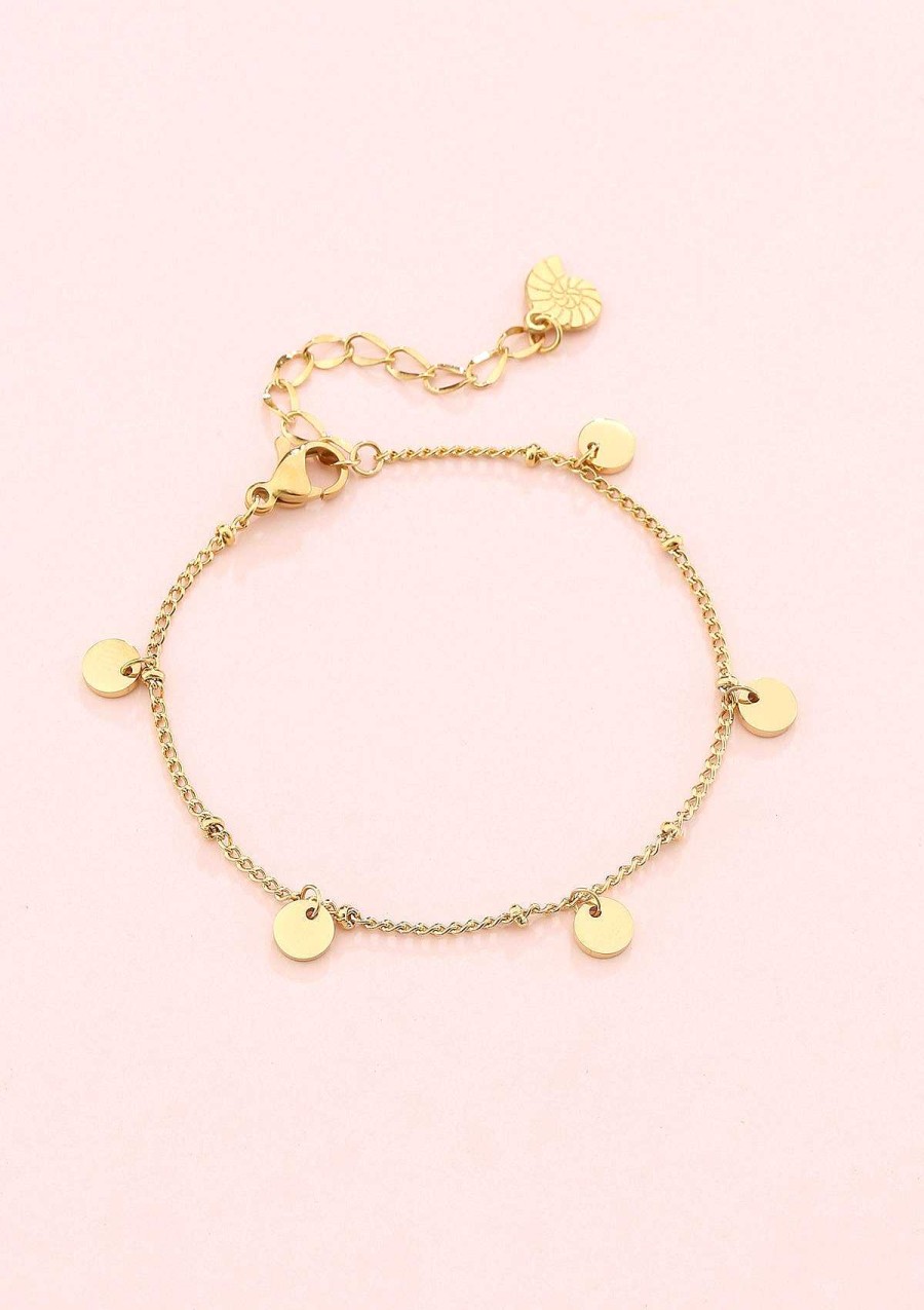 Armb Nder Hey Happiness | Armkette Kreis Gold