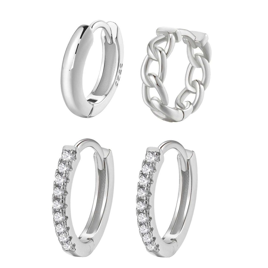 Ohrringe Hey Happiness | Ewigkeit Ohrringe Set Aus Sterlingsilber Silver