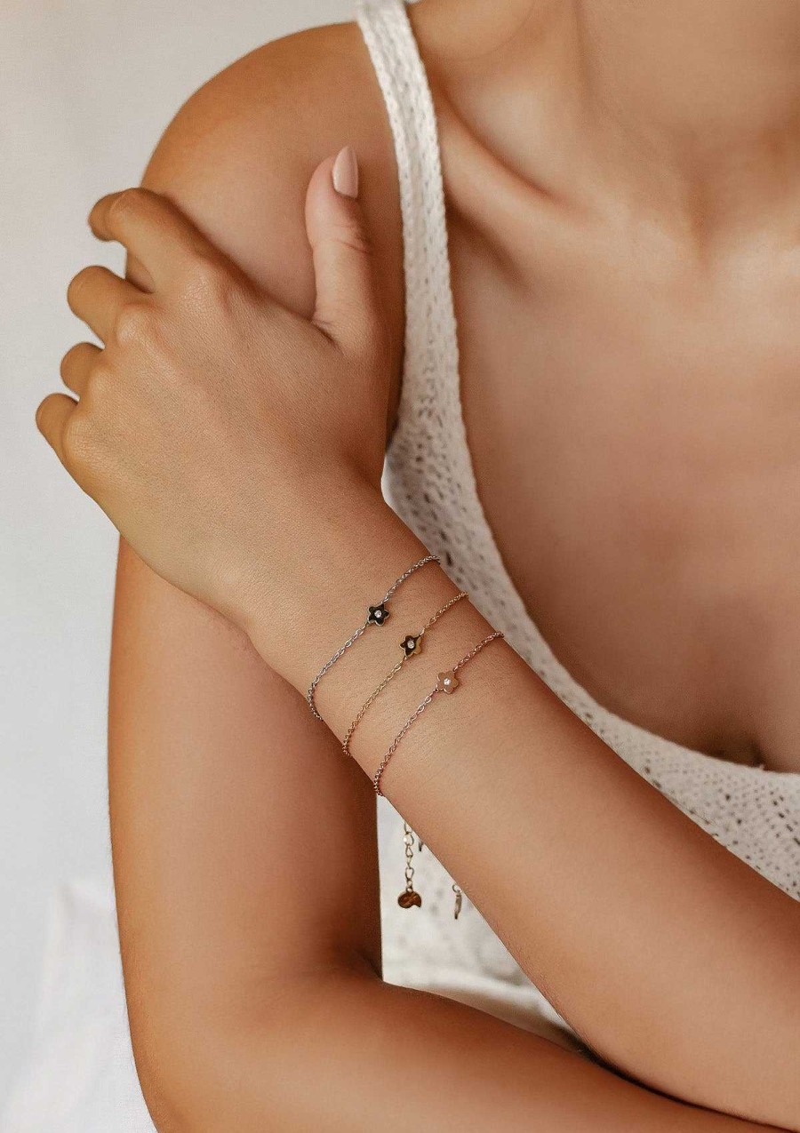 Armb Nder Hey Happiness | Filigranes Armband Blume In