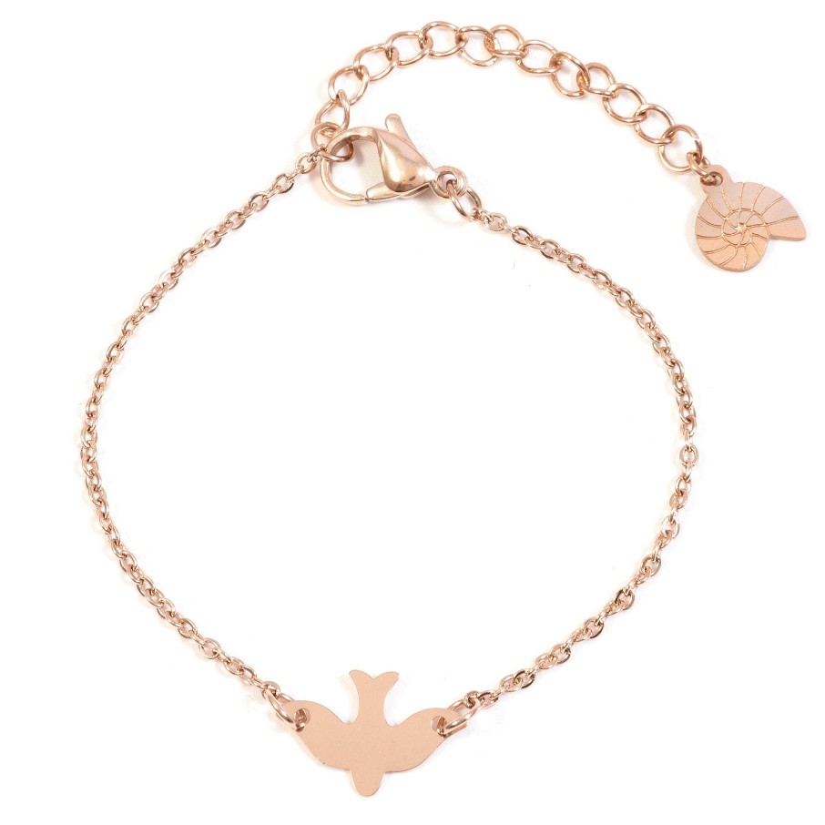 Armb Nder Hey Happiness | Filigranes Armband Vogel Rosegold Rose Gold